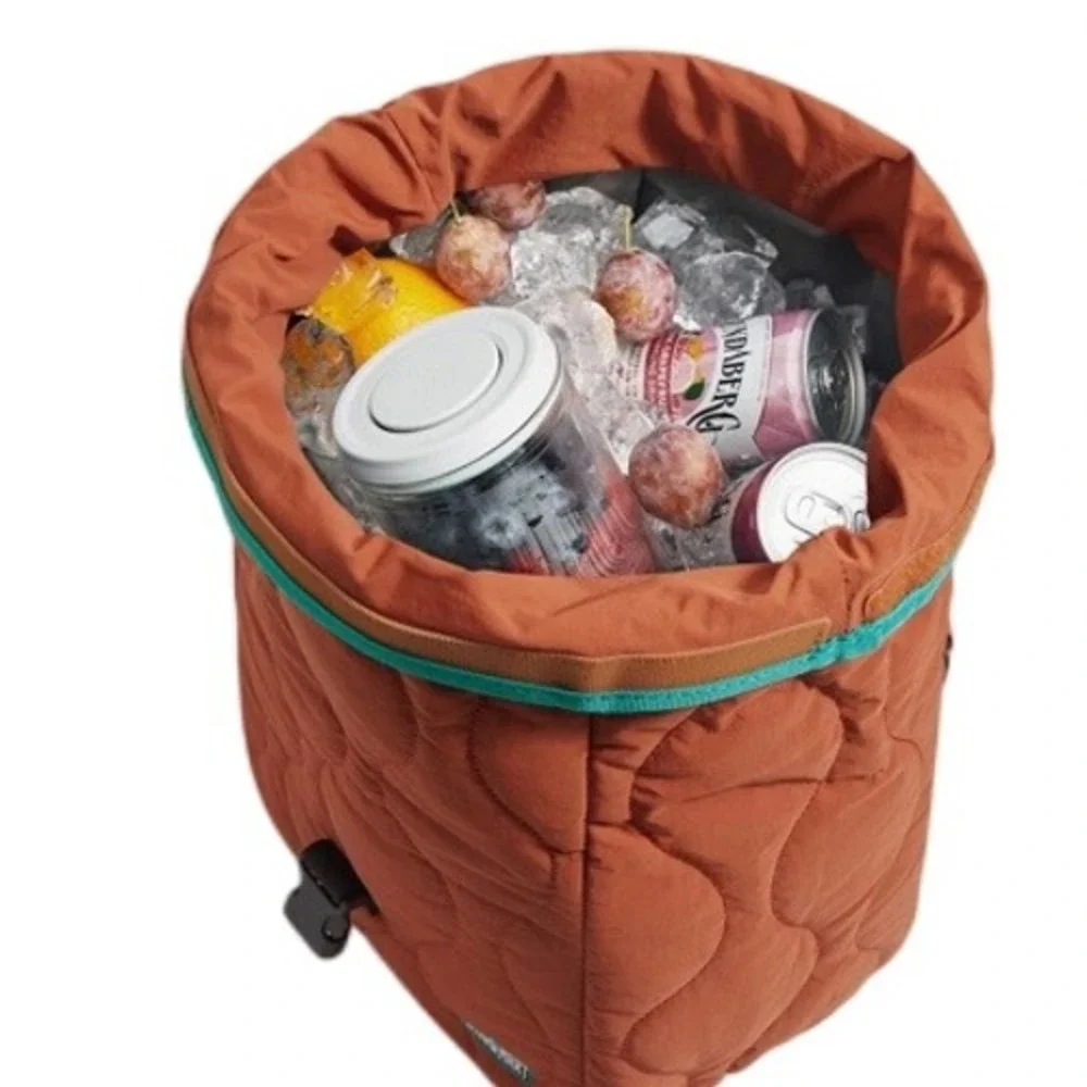 BAGSMART Insulated Cooler Bag Roll Top Lunch Tote Adjustable Black New With Tags